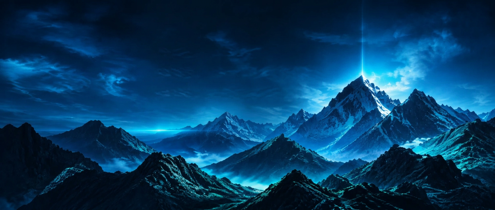 Illuminated mountain peak representing business growth with Vana